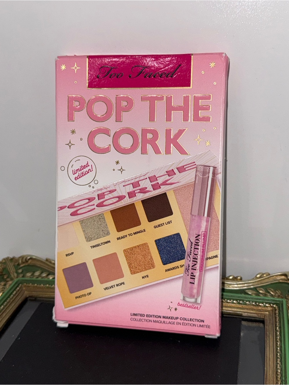Limited Edition- Too Faced Pop The Cork Eyeshadow Palette & Lip Plumper